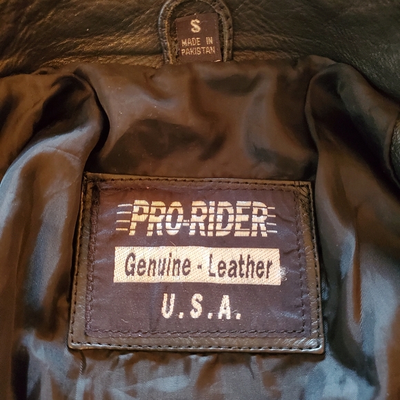 Leather embellished motorcycle jacket - Picture 3 of 9